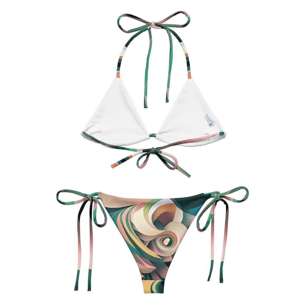 Abstract Lithographic Pattern Design String Bikini - V6 product image (6)