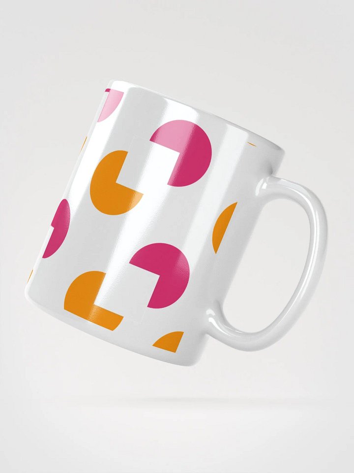 Circles and Squares Pattern Design White Mug product image (6)