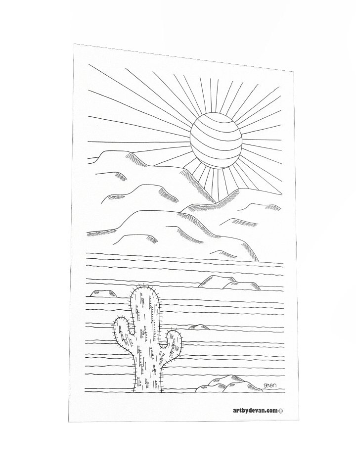 Color Your Own Art: Desert Scape product image (2)