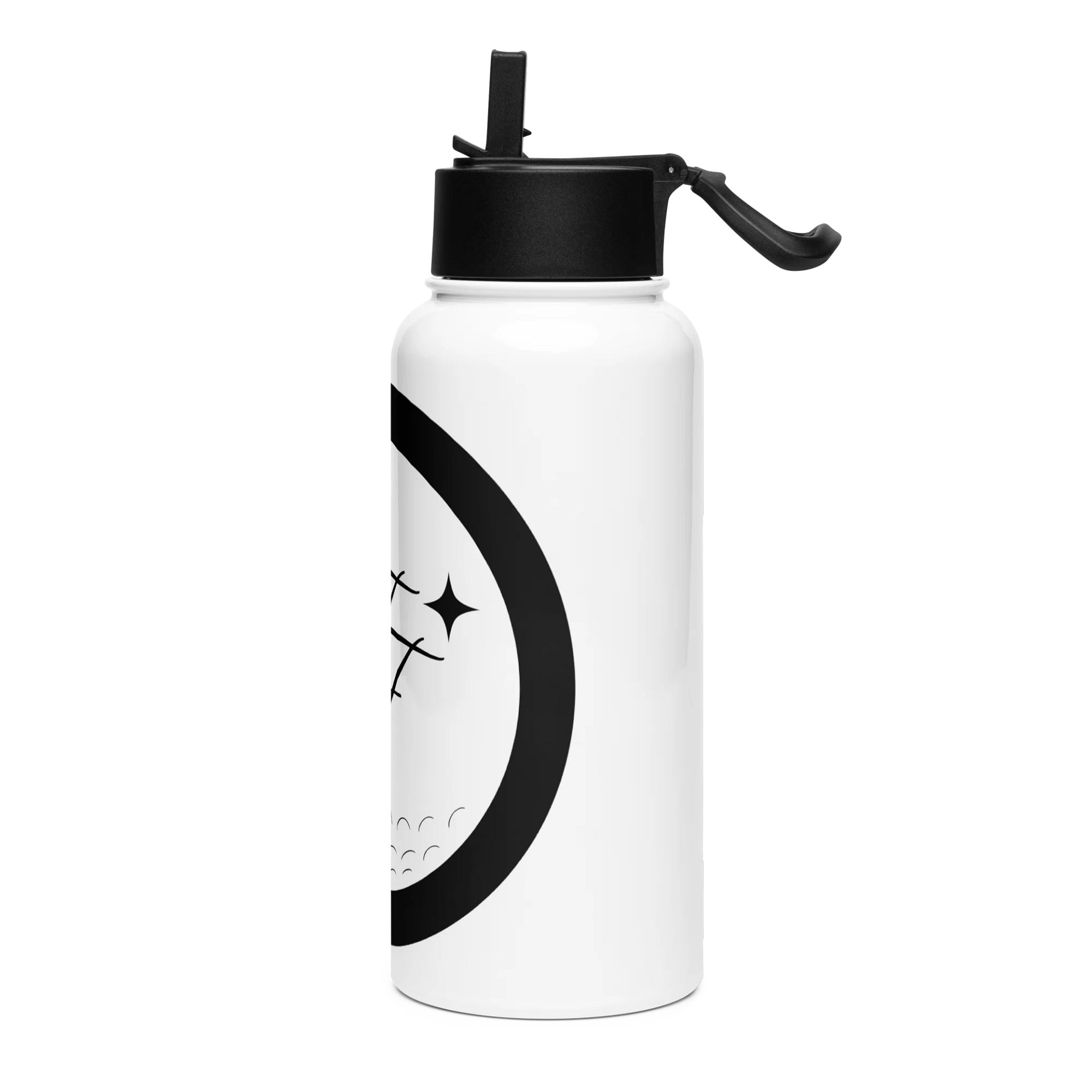 F&F Ball Stainless Steel Water Bottle with a Straw Lid product image (2)