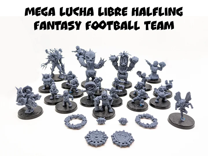 Lucha Libre Halfling Mega Fantasy Football Team - UGNI Miniatures product image (1)