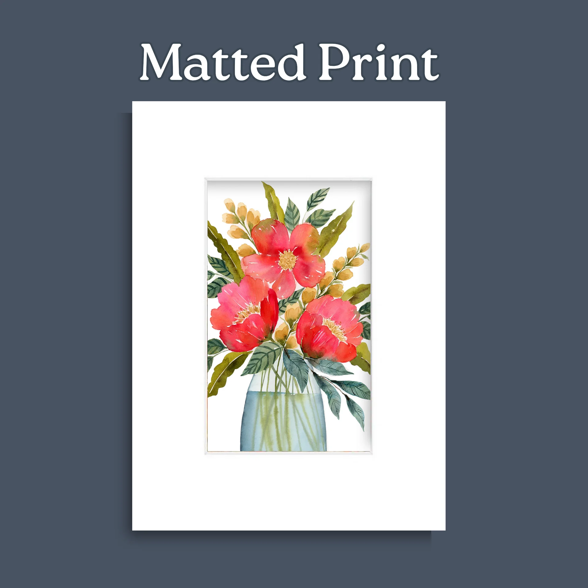 Floral Watercolor Print - Red Romance product image (12)