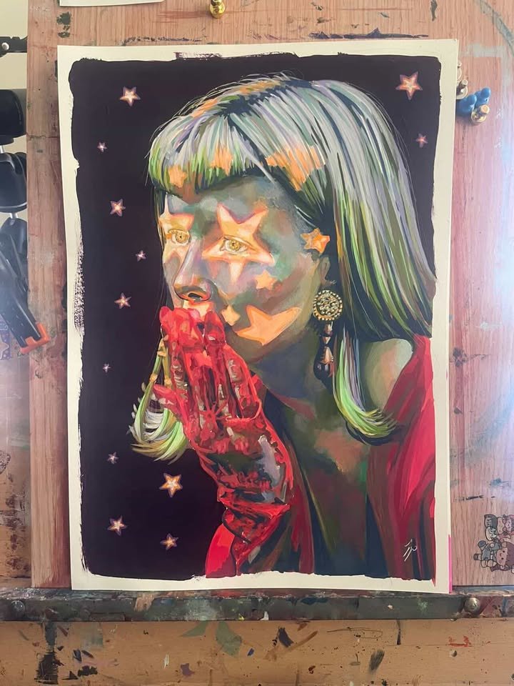 Starry eyed - Acrylic Pen Original product image (1)