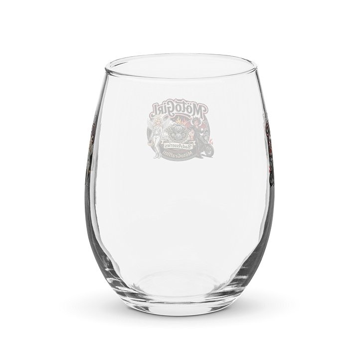 MotoGirl Emblem Stemless Wine Glass product image (2)