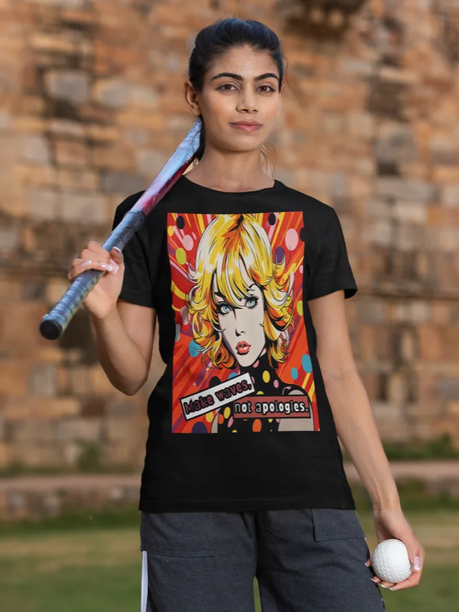 Make Waves Not Apologies Pop Art Graphic Tee product image (12)