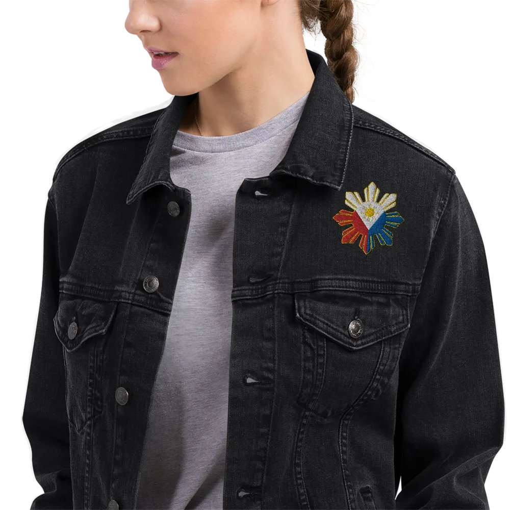 Filipino Sun Flag Denim Jacket: Wear Your Pride in Style product image (1)