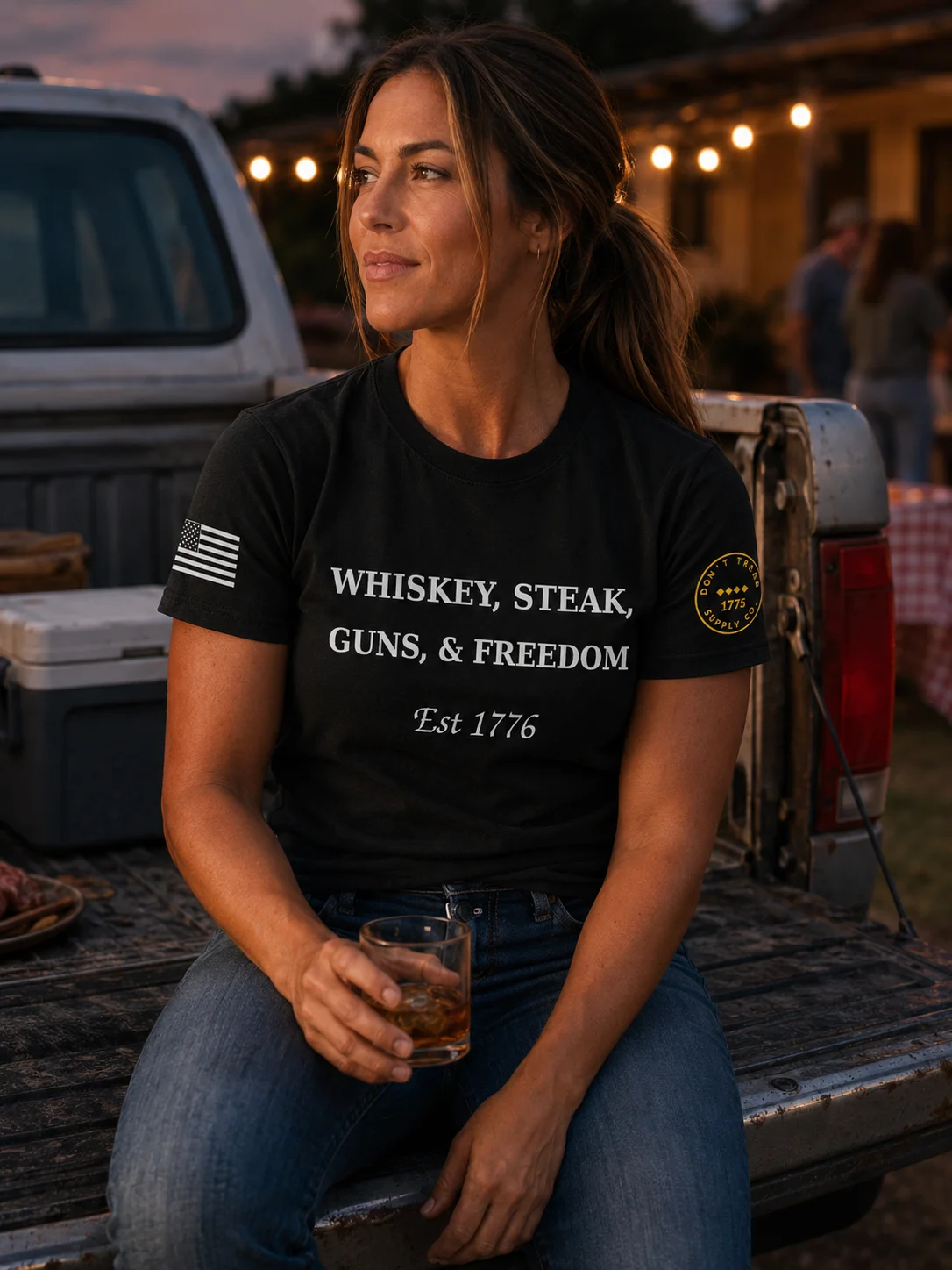 Whiskey, Steak, Guns, & Freedom Tee product image (3)