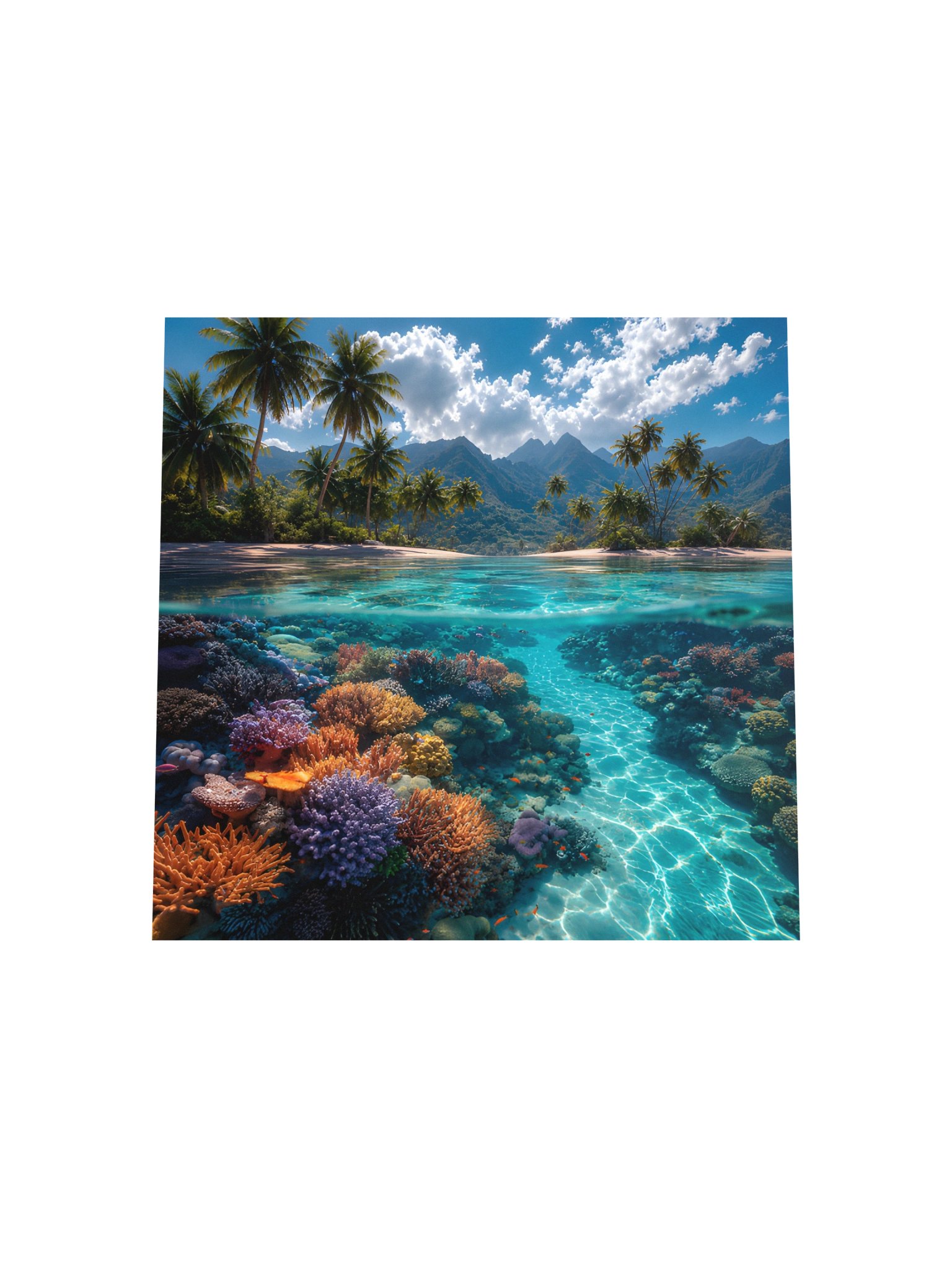 Tropical Coral Reef Paradise Island Art Print product image (5)
