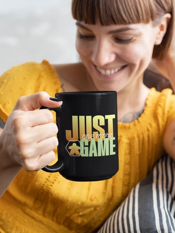 Orange Just One More Board Game Black 15 oz. Mug product image (2)