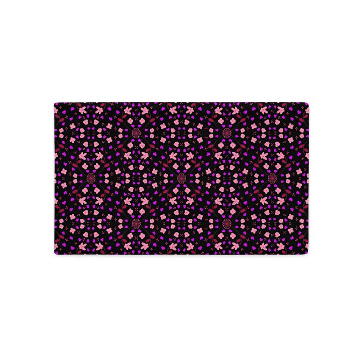 Hearts and Flowers Dark Pillow Case product image (2)