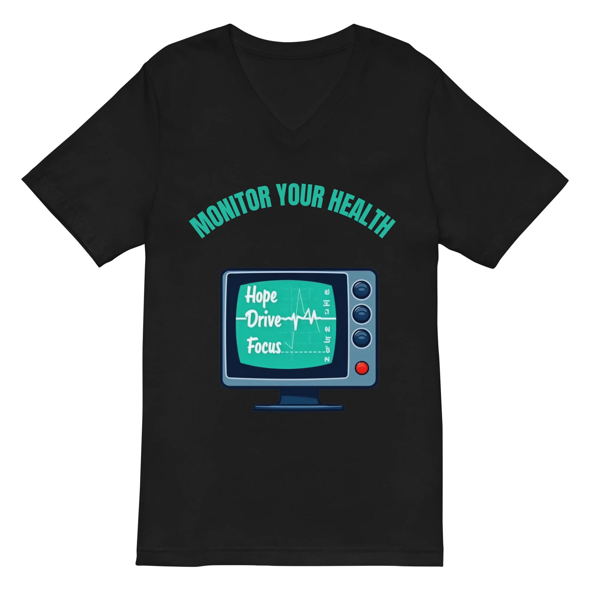 Heartbeat Monitor V-Neck Tee product image (3)
