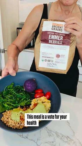 Home base, my main meal. Every time you eat this kind of meal you’re voting yes to your health. 

A legume, a whole grain, gr...