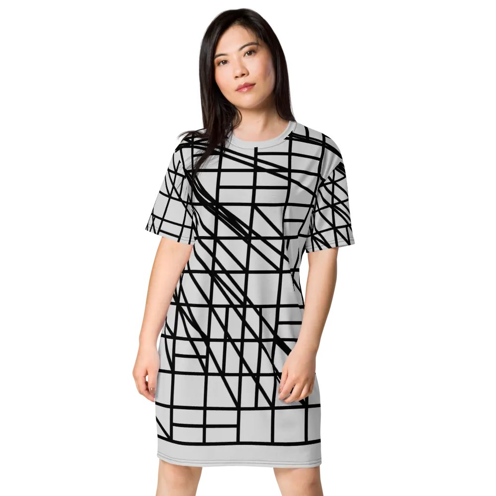 Shatter the Cube Geometric T-Shirt Dress product image (1)
