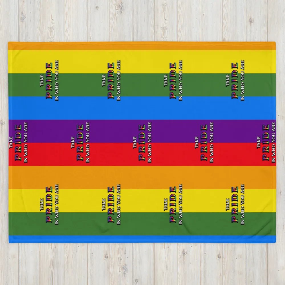 Pride Rainbow Throw Blanket product image (4)
