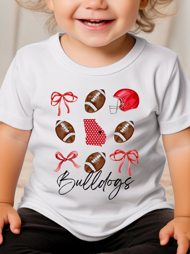 Toddler Girls Bulldogs Football T-Shirt (Homemade) product image (1)