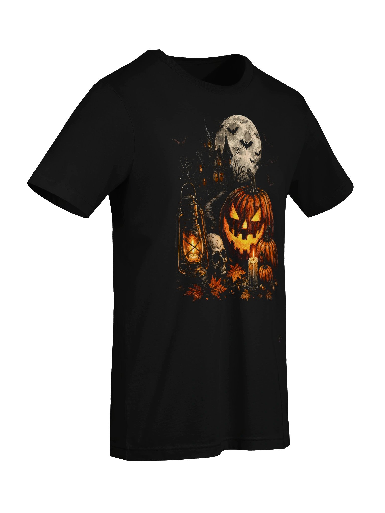 By the Light of the Misty Moon | Haunted Autumn Collage Unisex Tee product image (69)