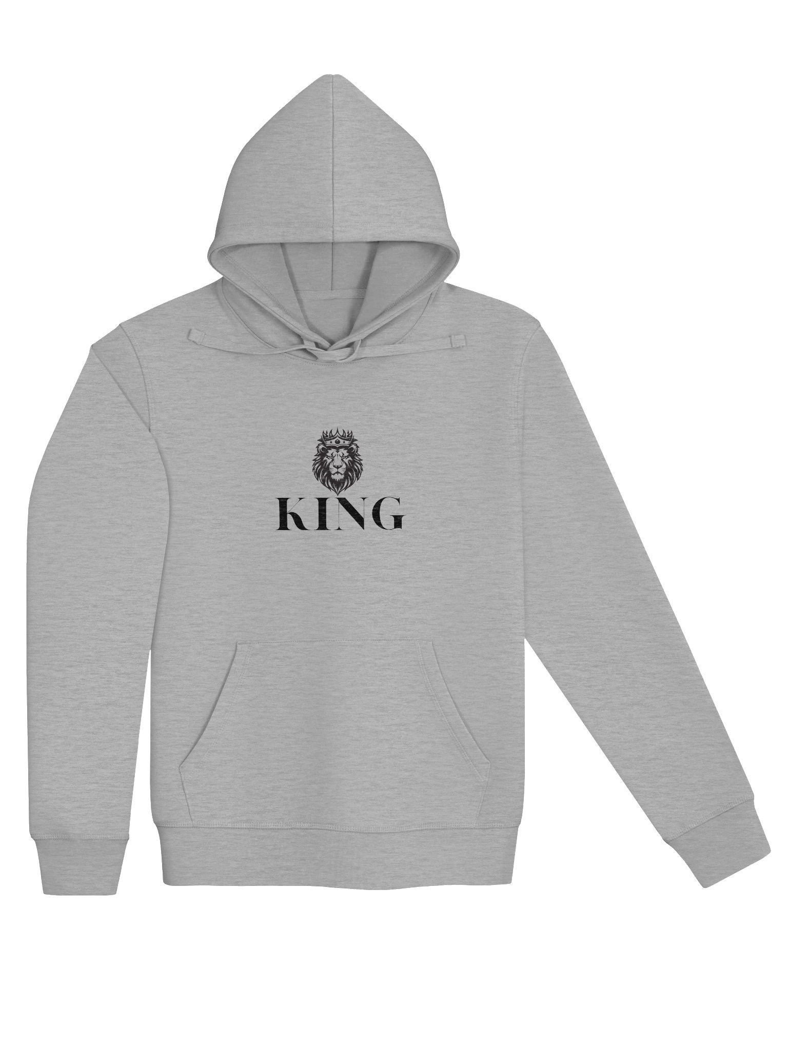 KING ORGANIC Cotton Unisex Grey Hoodie product image (3)
