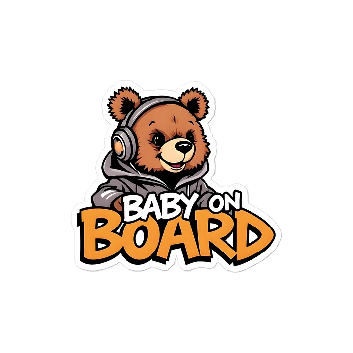 Cool Bear Urban Style Car Decal - 5x5 Premium Vinyl Sticker - Streetwear Inspire Bear with Headphones Graphic for Cars and Jeeps product image (1)
