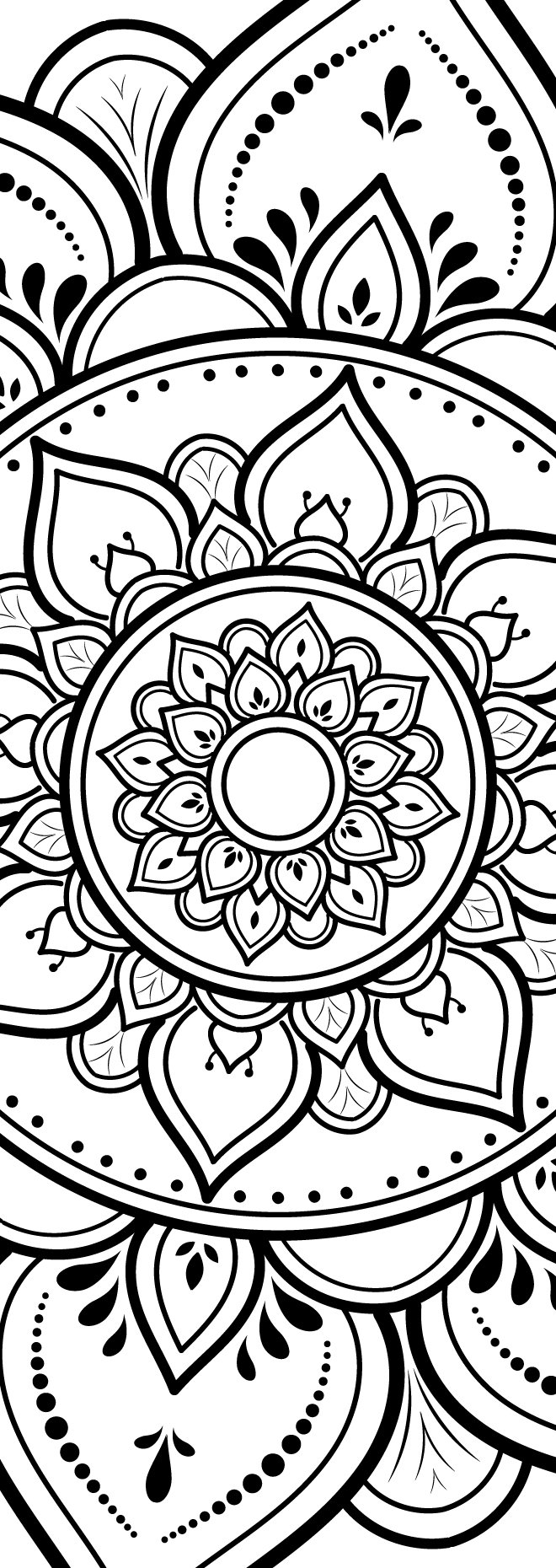 Mandala Hand Colored Bookmark product image (1)