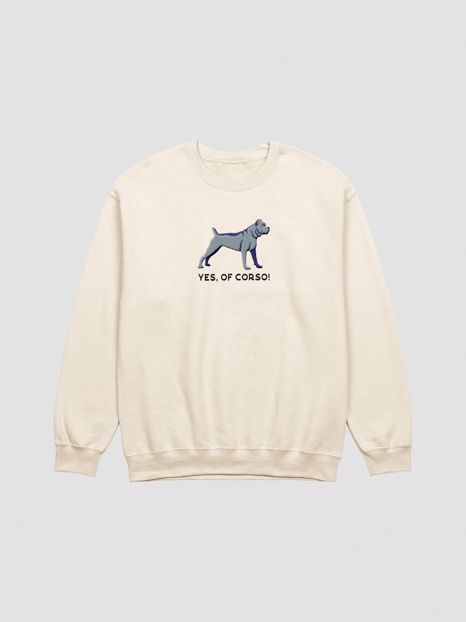 Yes, Of Corso! Sweatshirt (Embroidered) of a Cane Corso(Blue) product image (3)