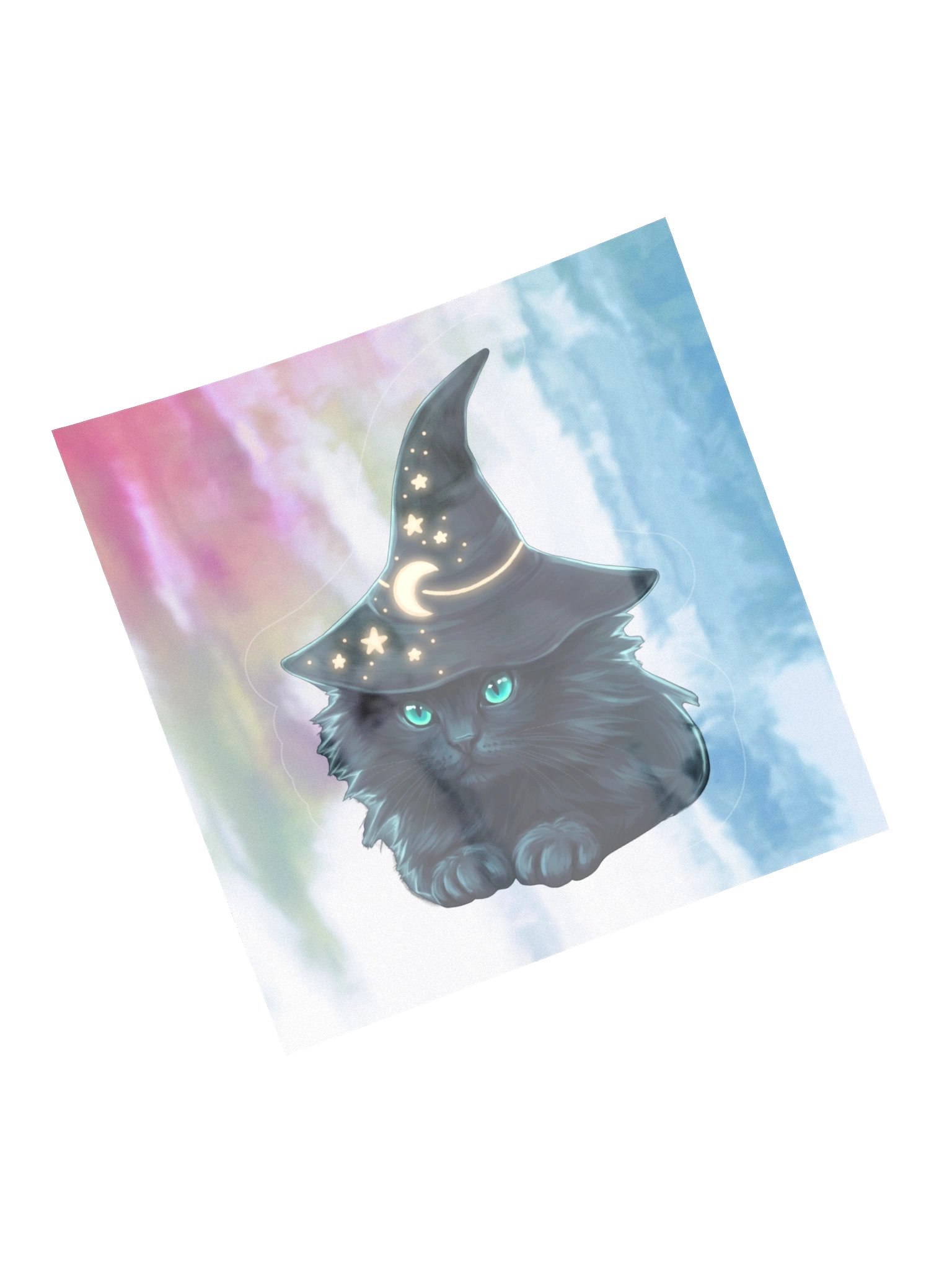 Celestial Cat Wizard Holographic Sticker product image (13)
