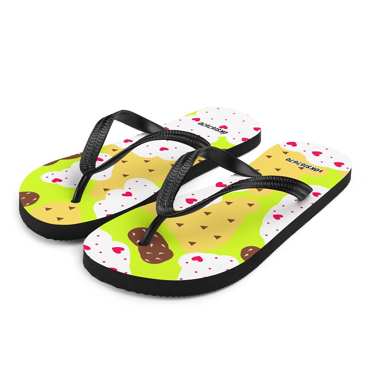 Heartfelt Neon Summer Flip-Flops product image (1)