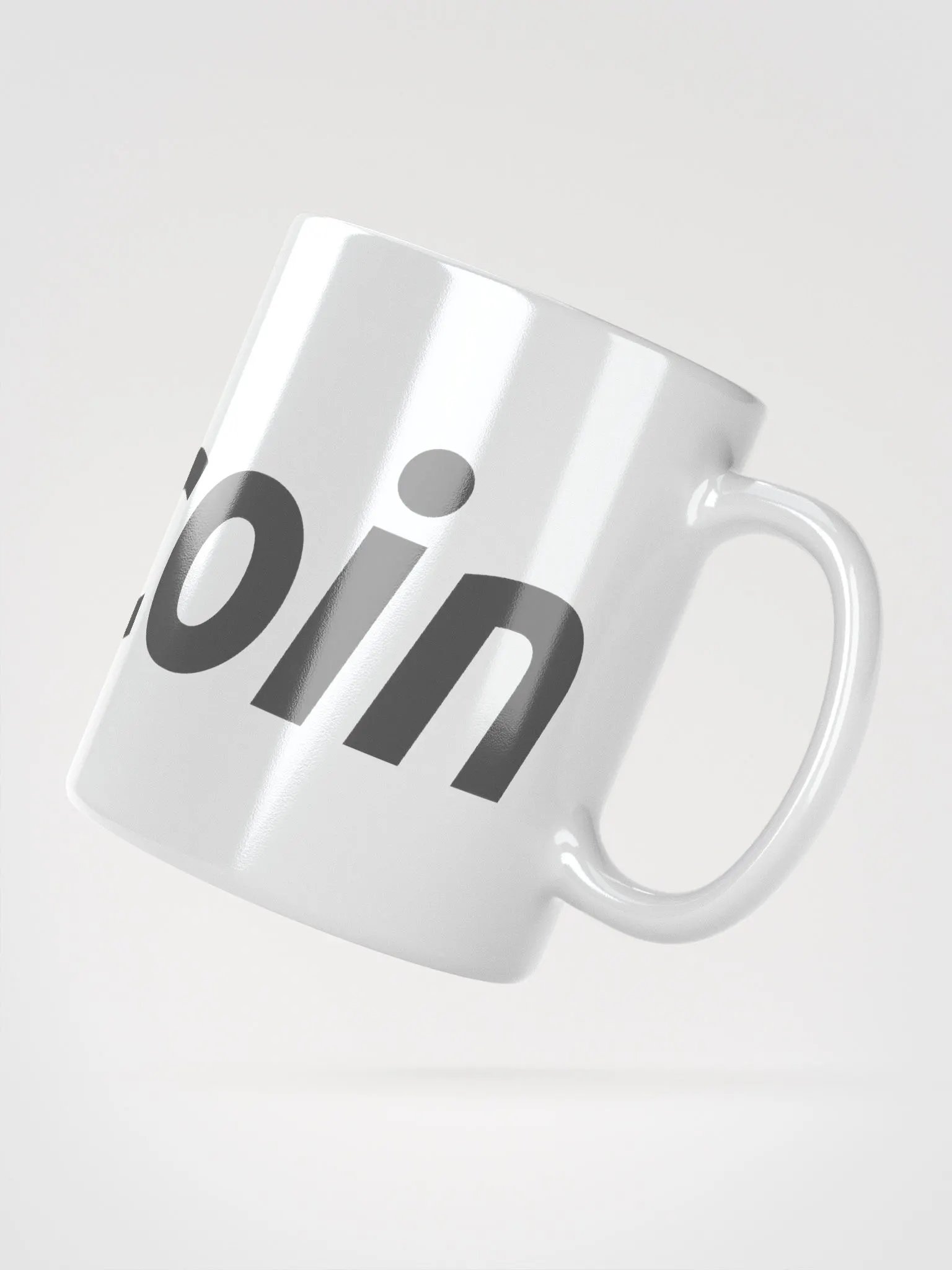 Bitcoin Logo White Glossy Mug product image (6)