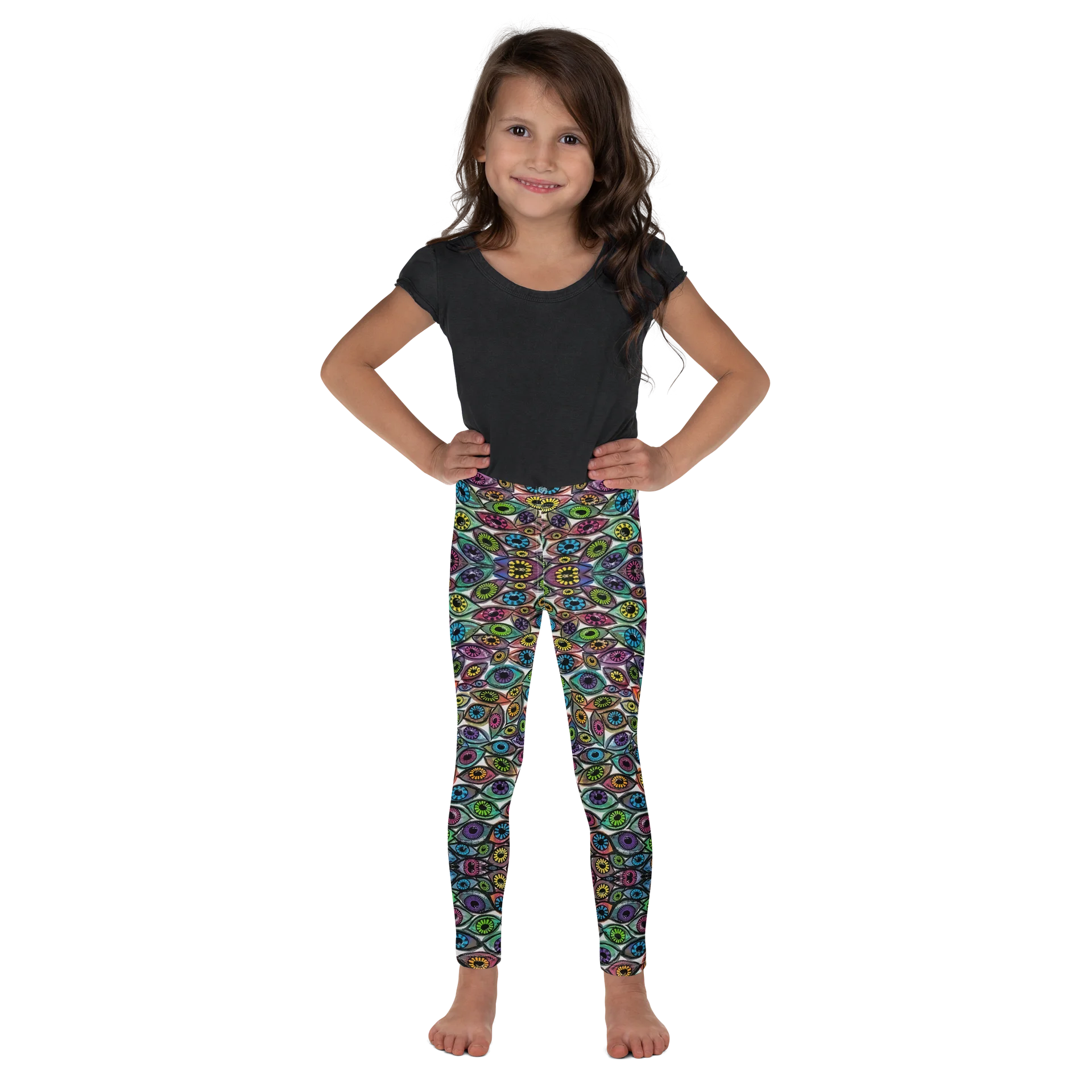Kids Colorful Eyes All Over Print Leggings | Eye See You Too product image (1)