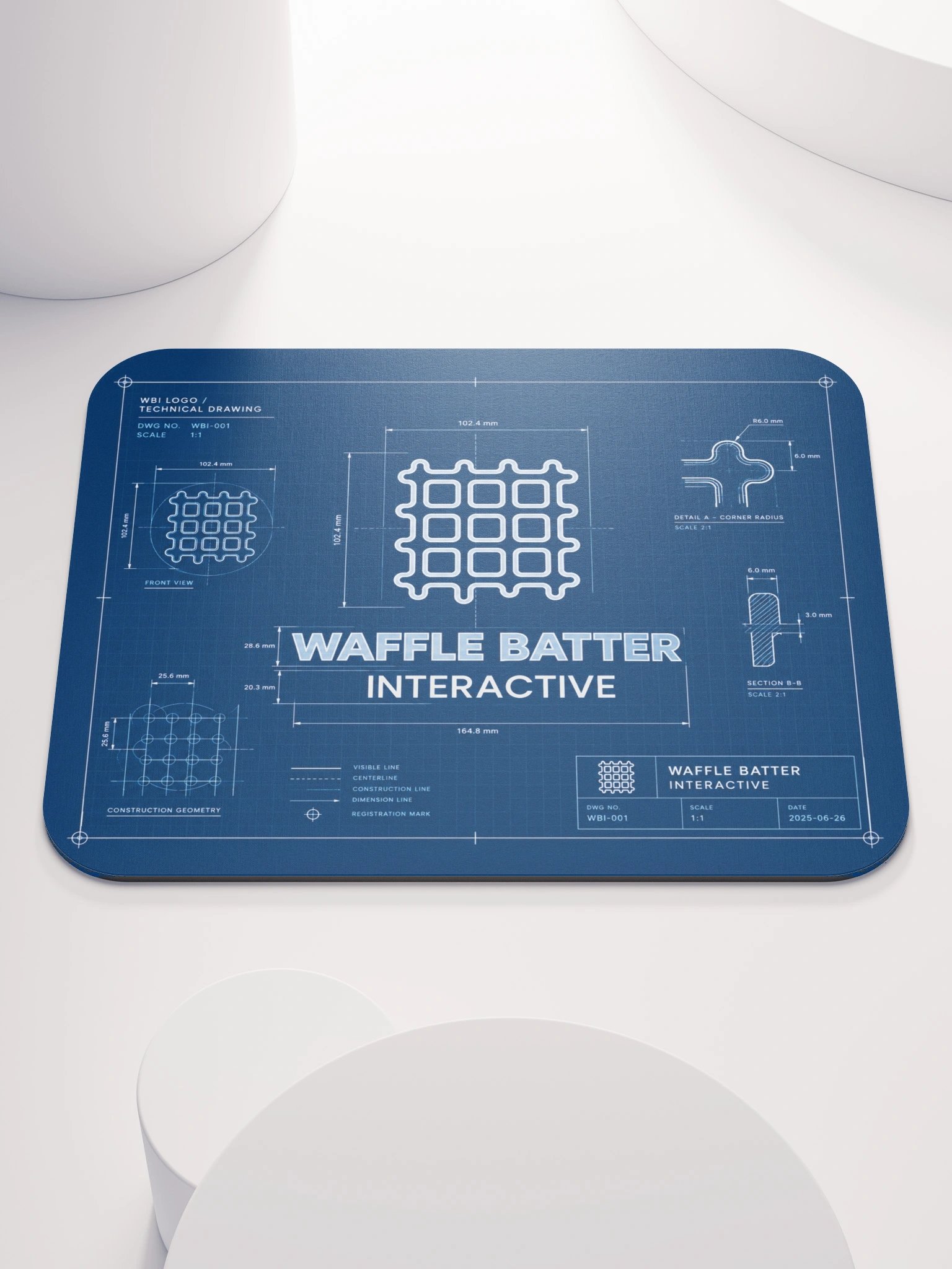 Waffle Batter INT — Blueprint Series Mousepad product image (1)