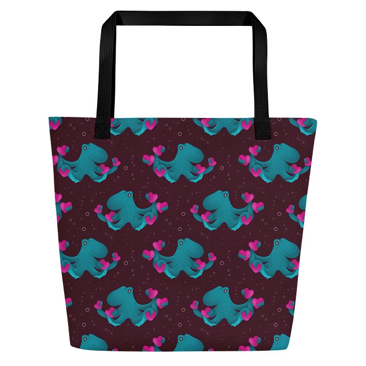 Octopus and Hearts Large Tote Bag product image (1)