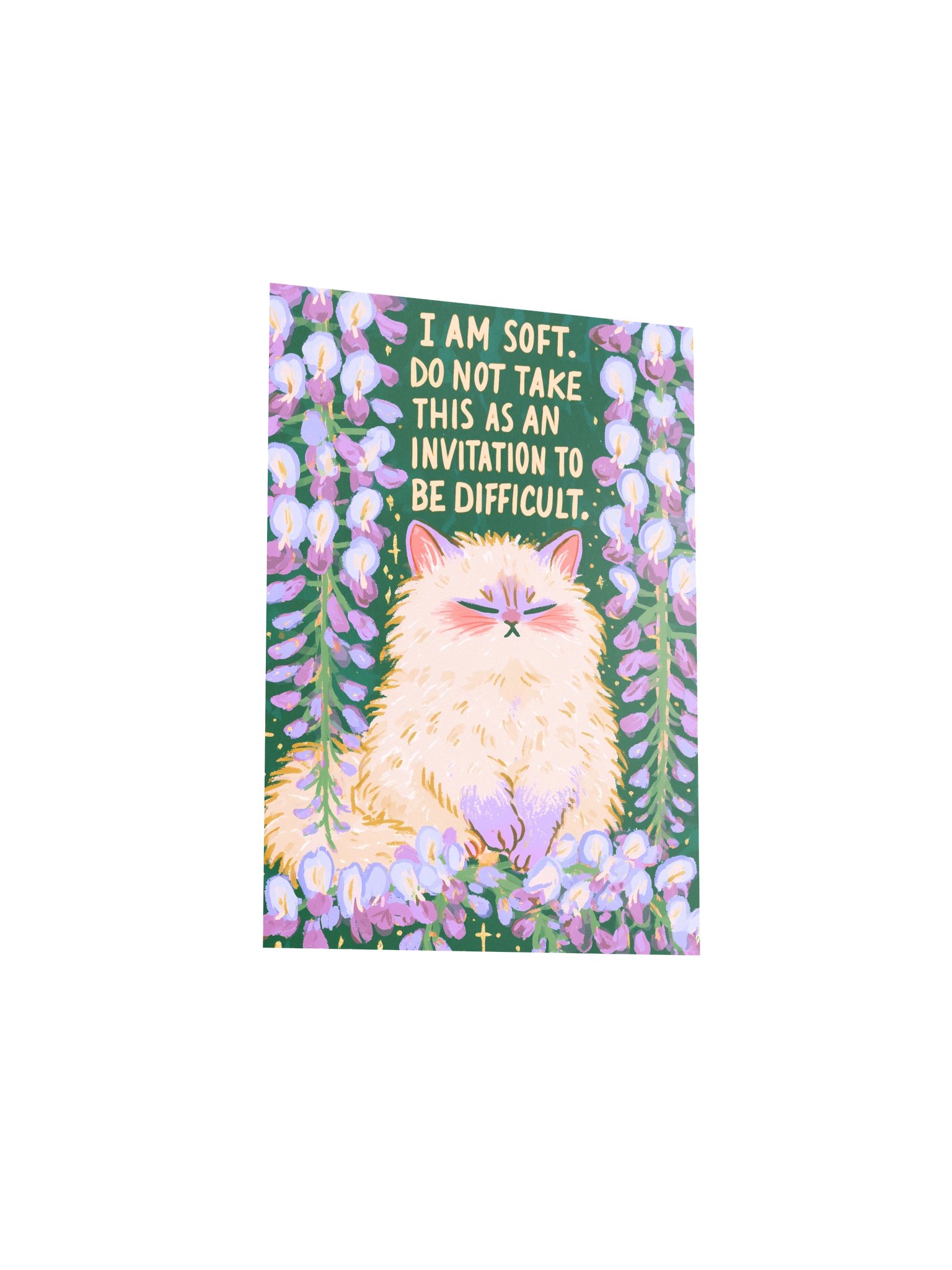 I Am Soft Cat Flower Poster product image (22)