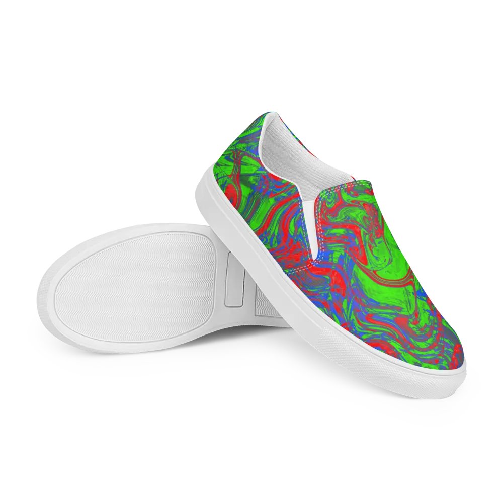 Chaos Wave Men's Slip-On Canvas Shoes product image (12)