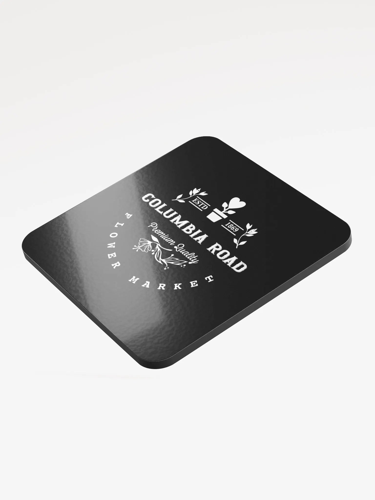 Columbia Road Market Cork Coaster (Black) product image (3)
