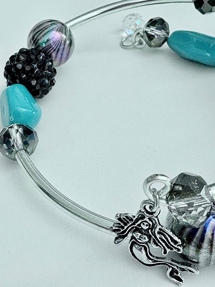 MFD-00073 | Handmade 8" Coil Bracelet | Mermaid Charm Jewelry | by Monique Faella Designs™ product image (2)