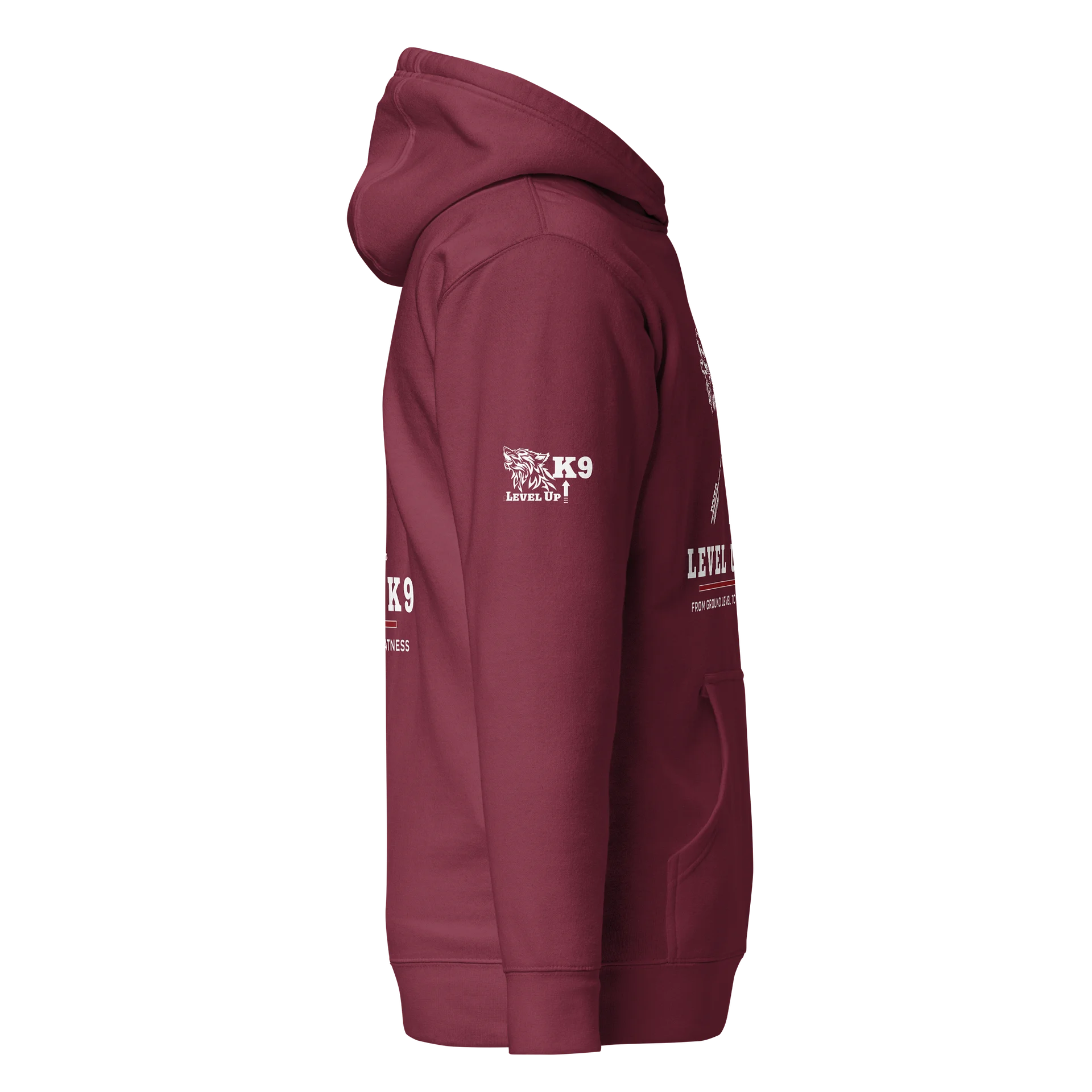 Level-UP K9 Standard Hoodie ( Maroon ) product image (5)