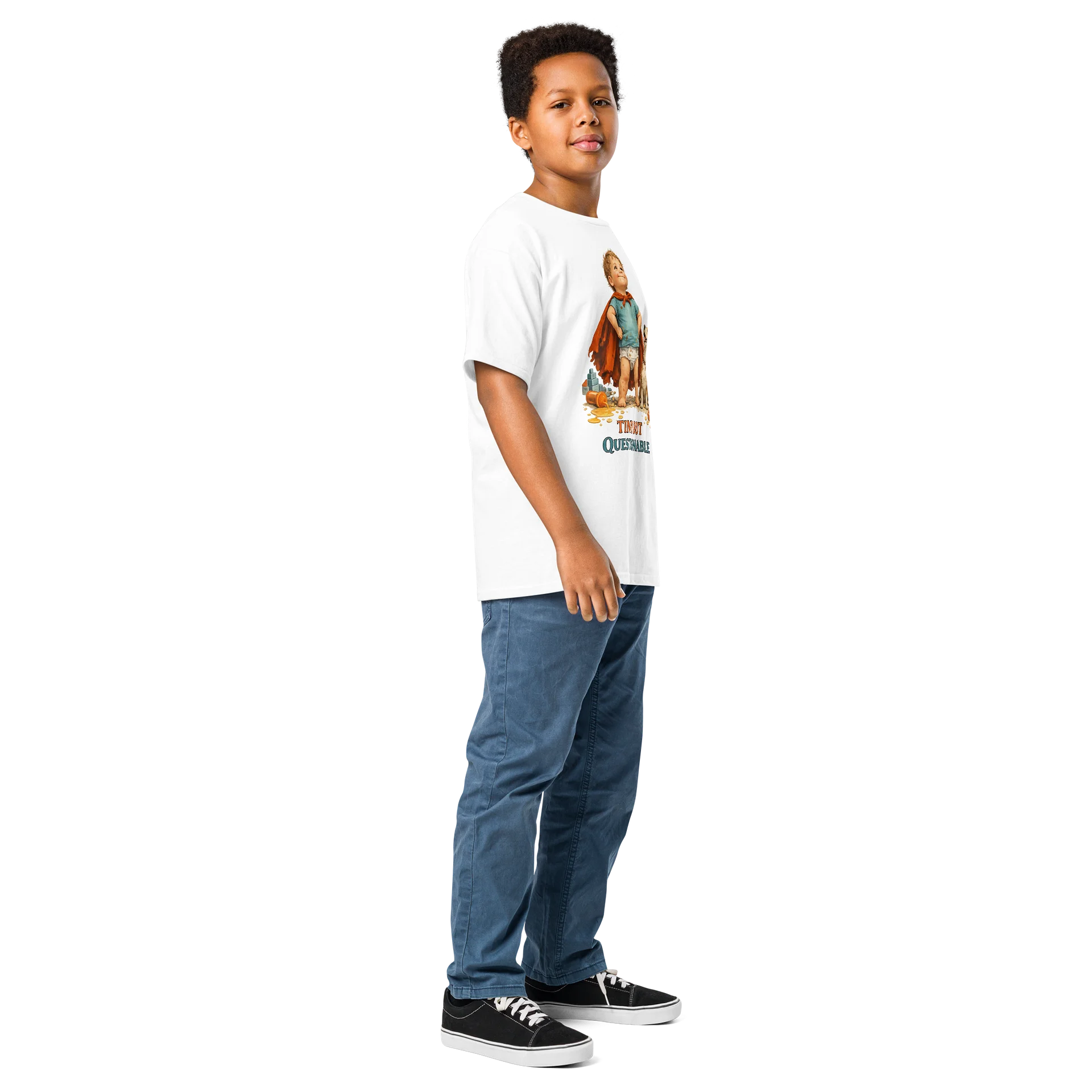 Tiny But Questionable Kids T-Shirt Funny Dog Kid Tee product image (115)