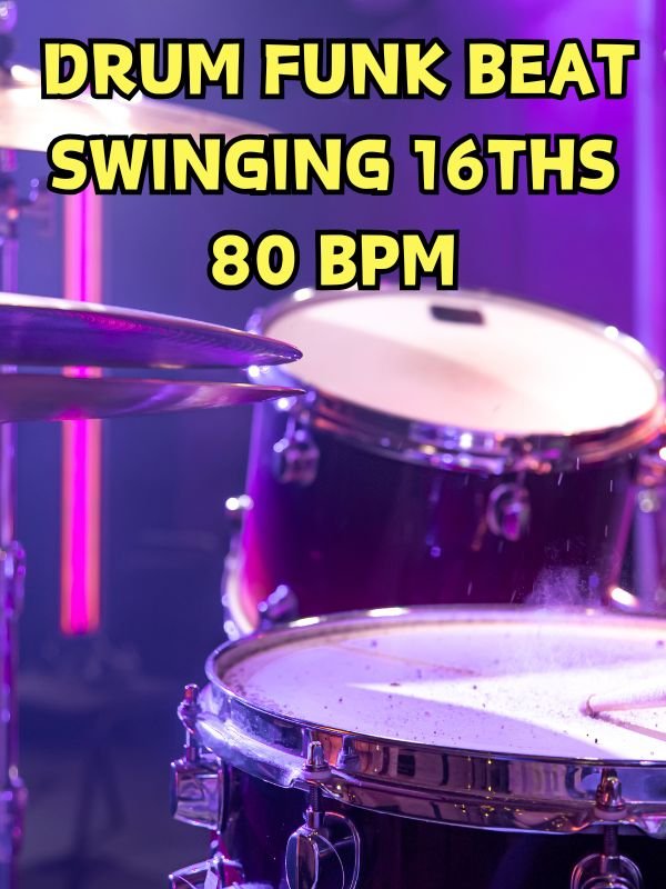 Swinging 16ths Funk Backing Track / Drum Loop product image (1)