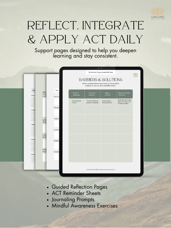Complete Acceptance and Commitment Therapy (ACT) Workbook for Adults product image (4)