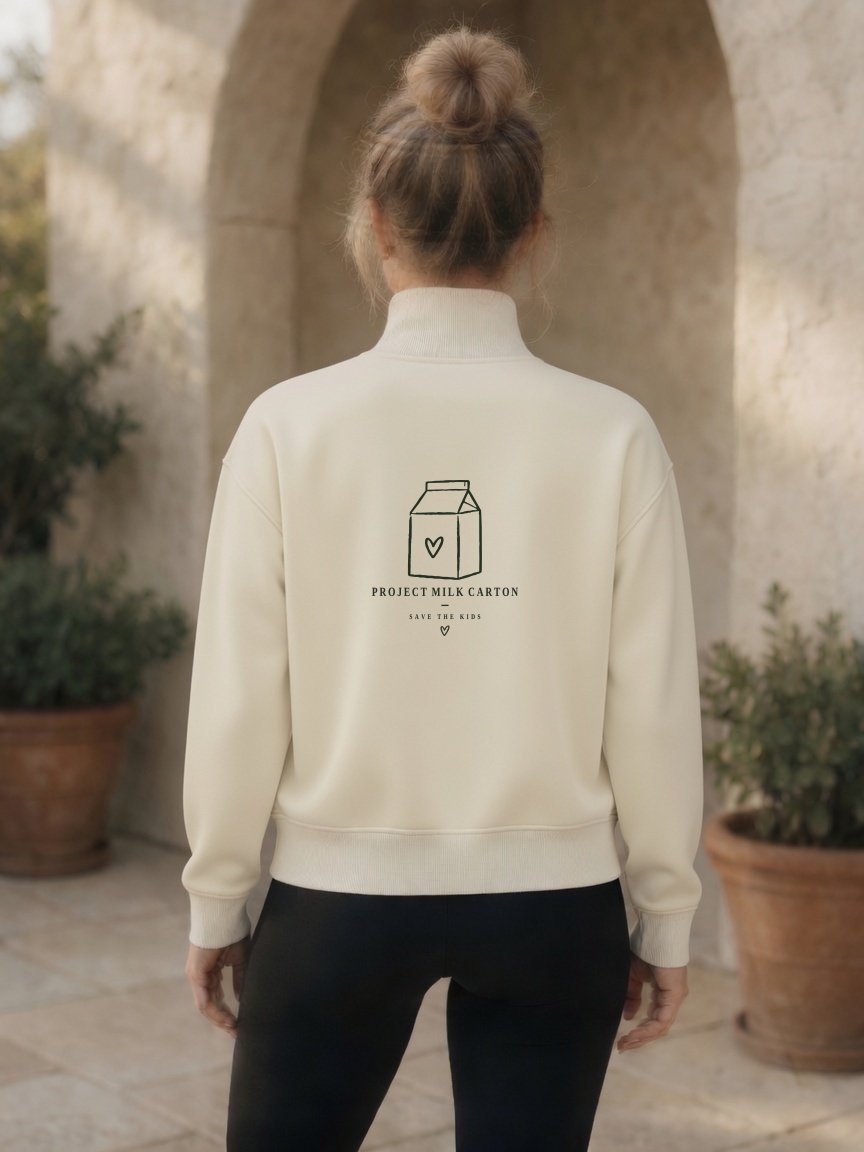 Save the Kids Quarter-Zip, Cream product image (2)