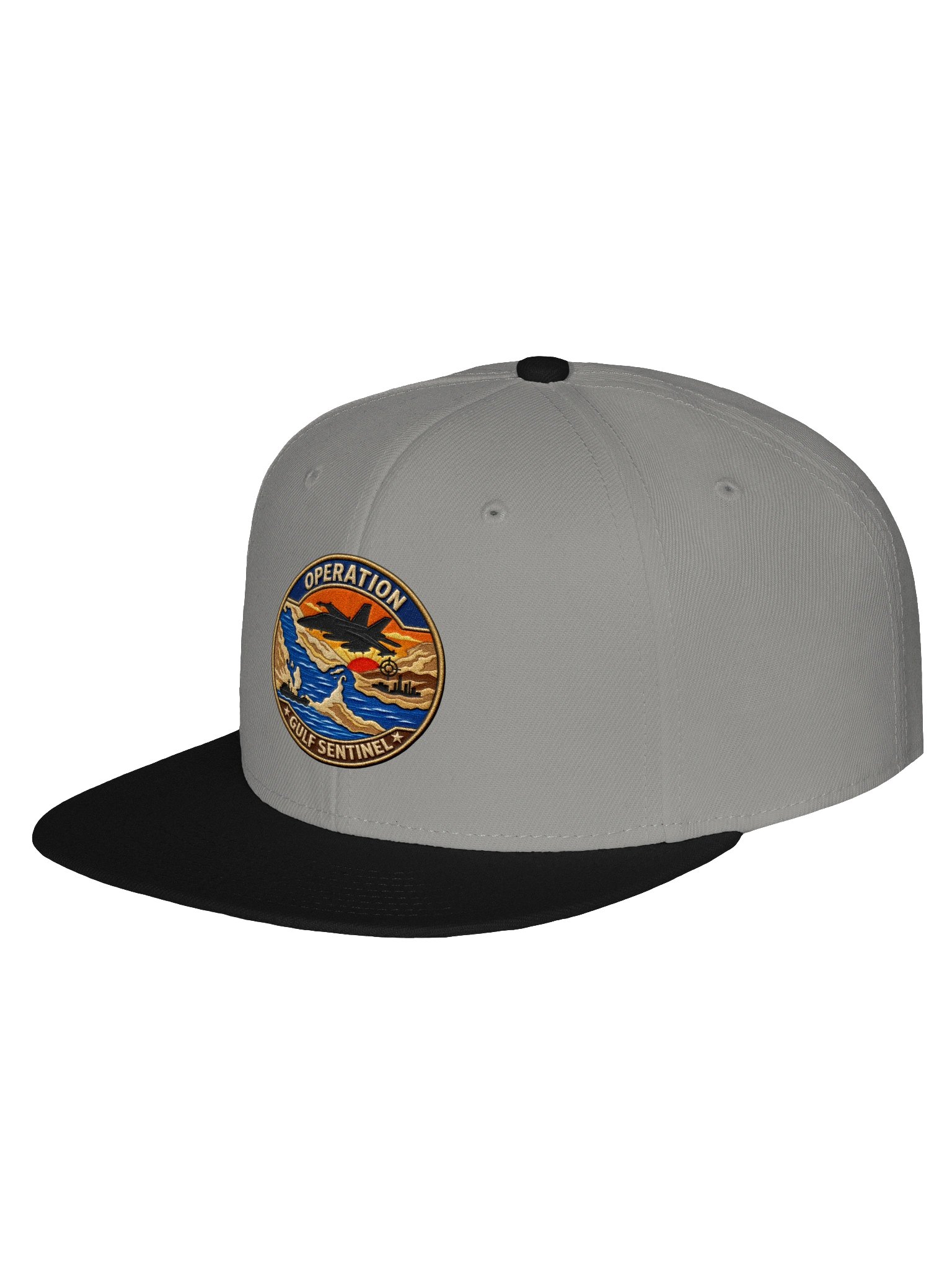 Operation Gulf Sentinel – Embroidered Hat – Gray/Black product image (2)