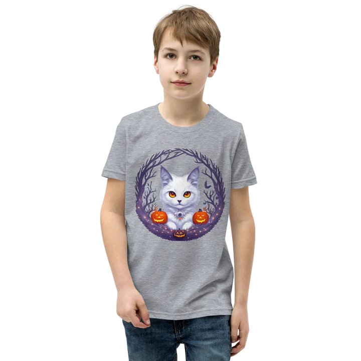 Enchanted Halloween Cat Youth T-Shirt product image (12)
