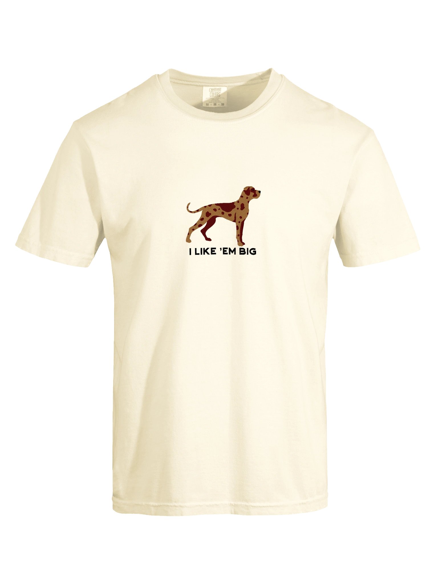 I Like 'Em Big T-Shirt(Embroidered) of a Great Dane(Chocolate Merle) product image (8)