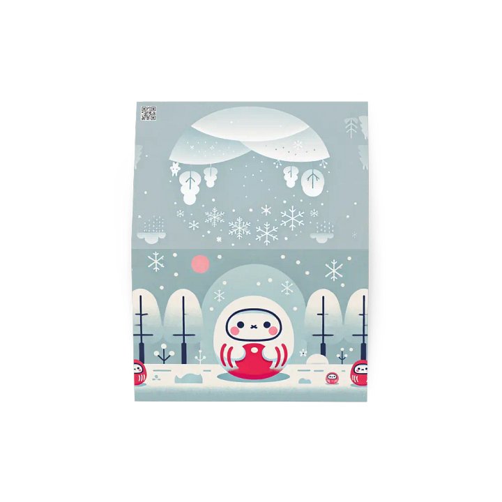 Winter Daruma Wonderland Greeting Card product image (2)
