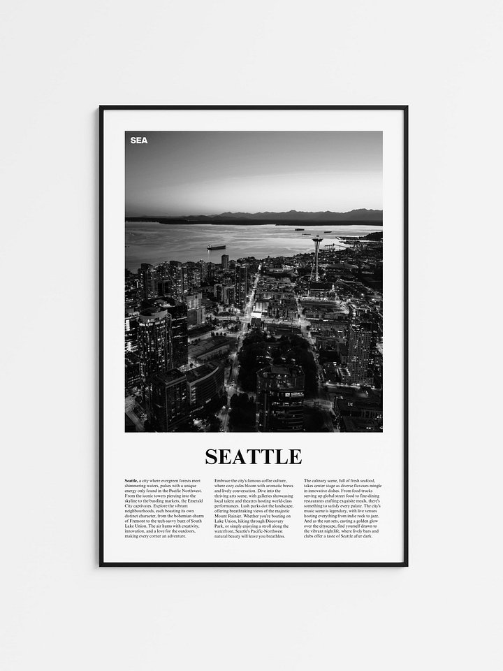Seattle 02 Newspaper Poster product image (1)