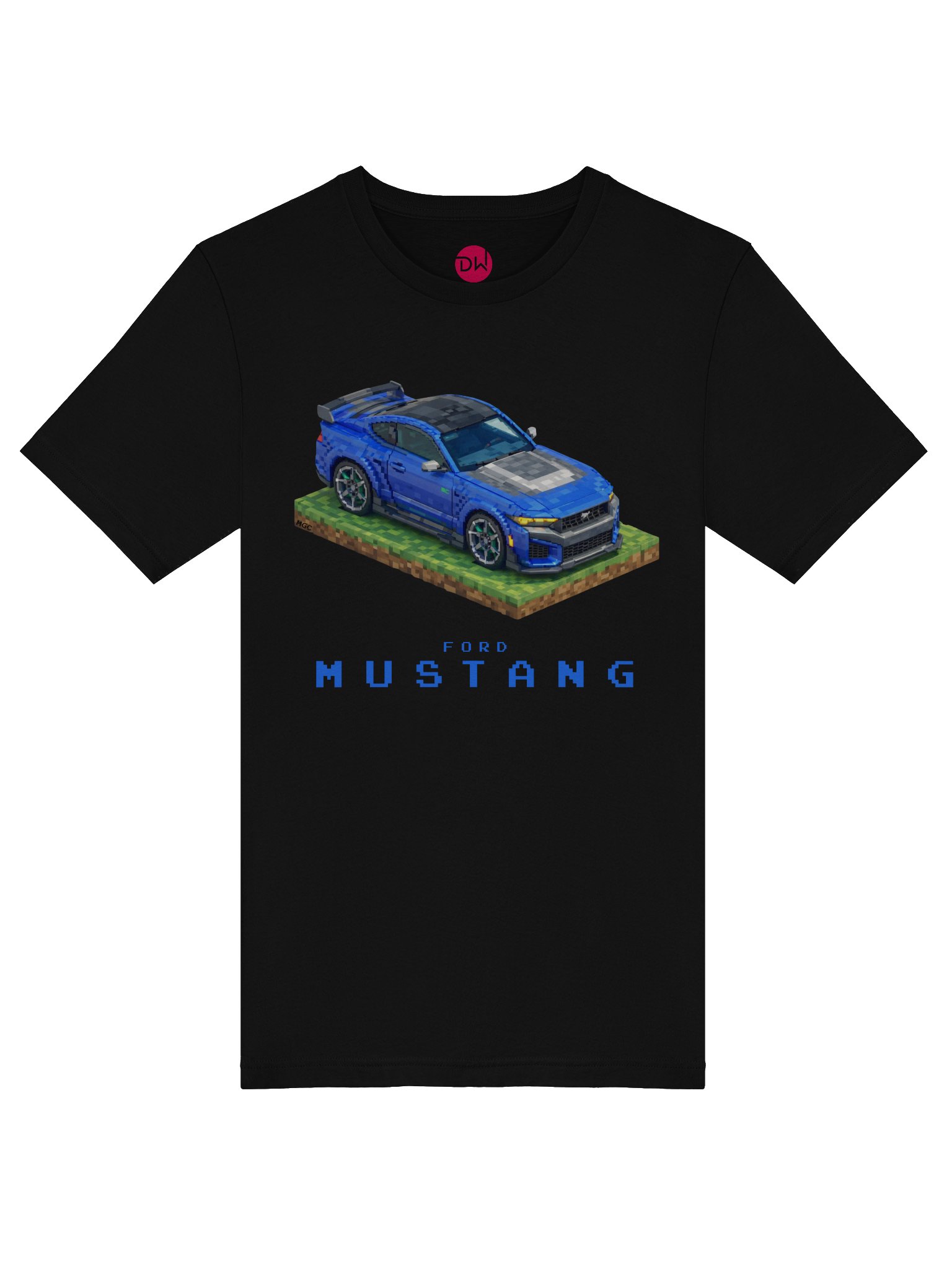 Blue Ford Mustang Dark Horse Shirt (Pixel, Retro, Minecraft) product image (38)