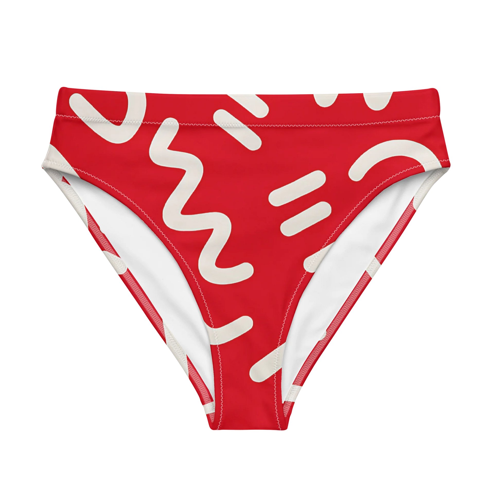 Vibrant Red Abstract Bikini Bottoms product image (1)