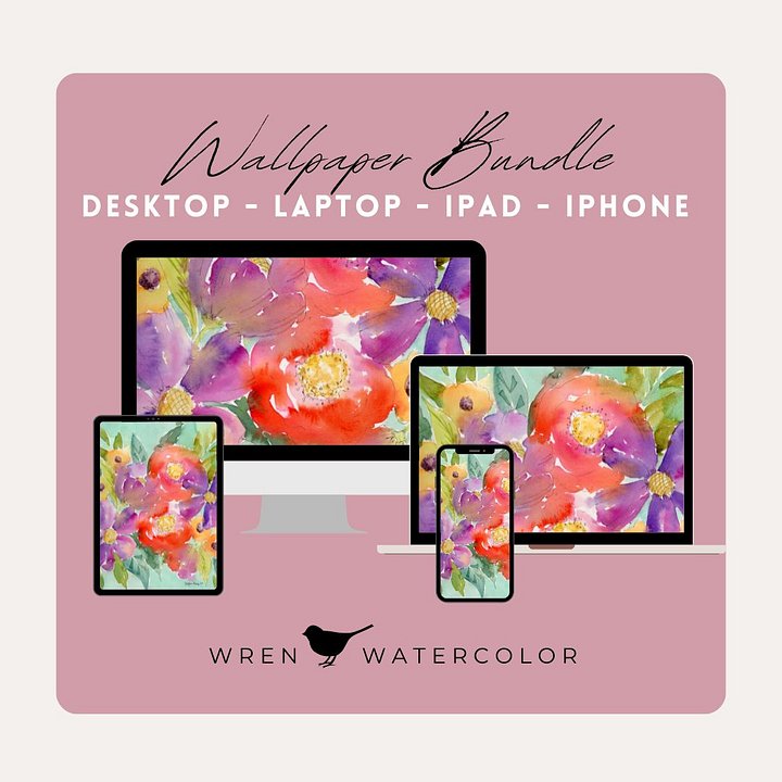 Color Me Happy Digital Wallpaper Bundle product image (1)