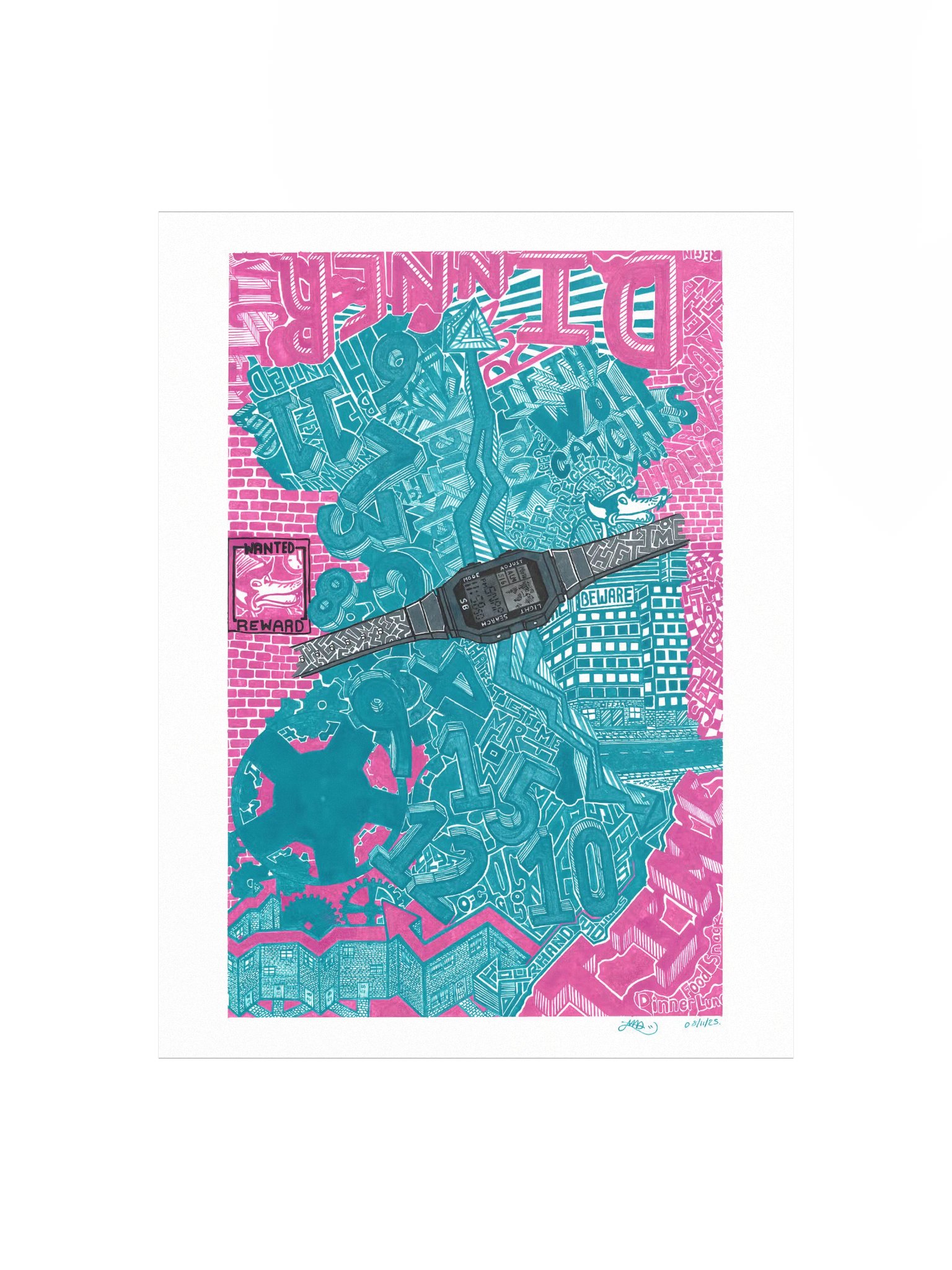 Whats the time Mr Wolf Matte Poster Print product image (1)