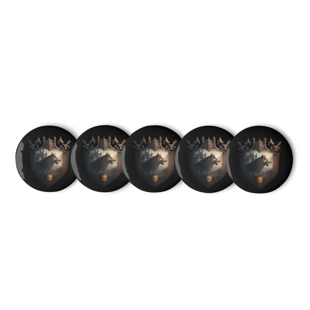 Button 5 Pack Wolves Haven Crest product image (3)