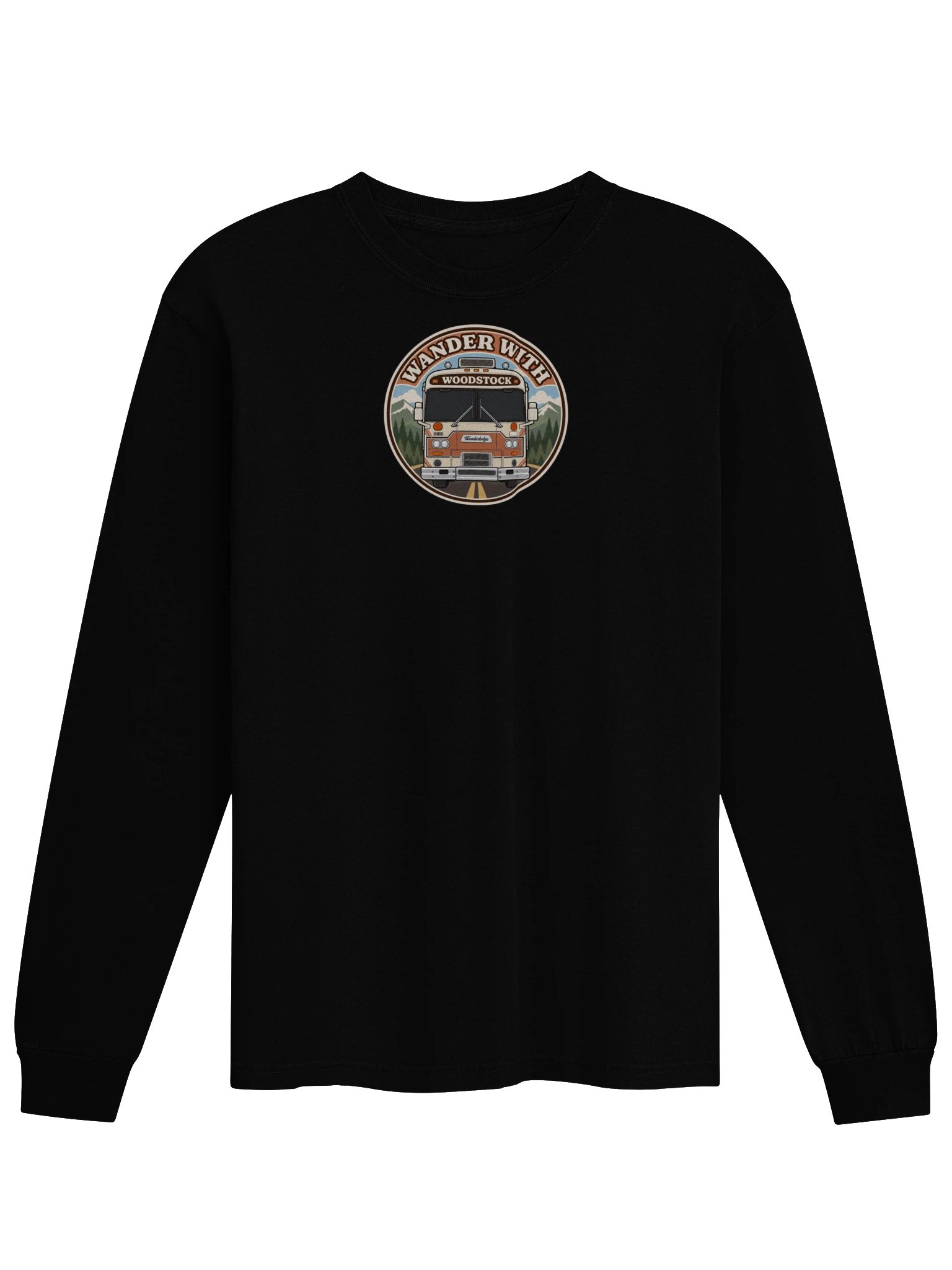 Woodstock Road Club Long Sleeve · Comfort Colors — Front & Center — Dark Windshield product image (2)
